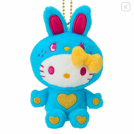 Japan Sanrio Mascot Holder - Hello Kitty : Colorful Bunny Collection Blue - 2