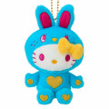 Japan Sanrio Mascot Holder - Hello Kitty : Colorful Bunny Collection Blue - 2