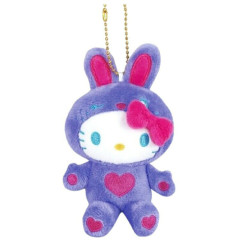 Japan Sanrio Mascot Holder - Hello Kitty : Colorful Bunny Collection Purple