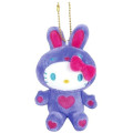 Japan Sanrio Mascot Holder - Hello Kitty : Colorful Bunny Collection Purple - 1