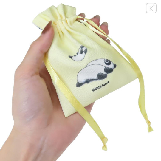 Japan San-X Mini Drawstring Pouch - Tarepanda : Light Yellow - 2