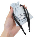 Japan San-X Mini Drawstring Pouch - Tarepanda : Light Grey - 2