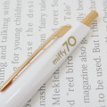 Japan Miffy Brass Clip Ball Pen - Miffy 70th Anniversary Crown Gold White - 2
