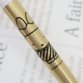 Japan Miffy Brass Clip Ball Pen - Miffy 70th Anniversary Crown Gold White - 3