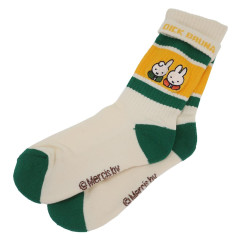 Japan Miffy Crew Socks - Miffy : Colorful Beige Yellow Green