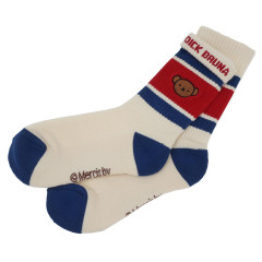Japan Miffy Crew Socks - Boris : Colorful Beige Red Navy