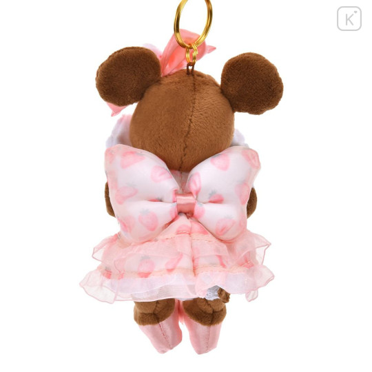 Japan Disney Store Plush Keychain - Minnie Mouse : Strawberry Collection with Strawberry Scent - 4