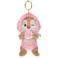 Japan Disney Store Plush Keychain - Dale : Strawberry Collection with Strawberry Scent - 2