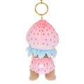 Japan Disney Store Plush Keychain - Dale : Strawberry Collection with Strawberry Scent - 4