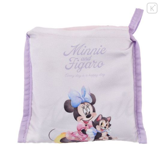 Japan Disney Store Eco Shopping Bag - Minnie Mouse : Figaro Cat Watercolor Purple - 4