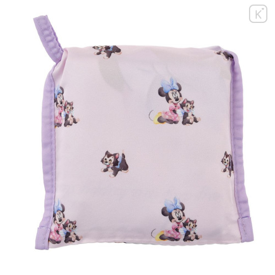 Japan Disney Store Eco Shopping Bag - Minnie Mouse : Figaro Cat Watercolor Purple - 5