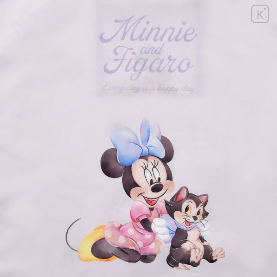 Japan Disney Store Eco Shopping Bag - Minnie Mouse : Figaro Cat Watercolor Purple - 6