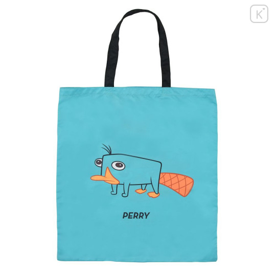 Japan Disney Store Eco Shopping Bag - Perry the Platypus : Turquoise - 2