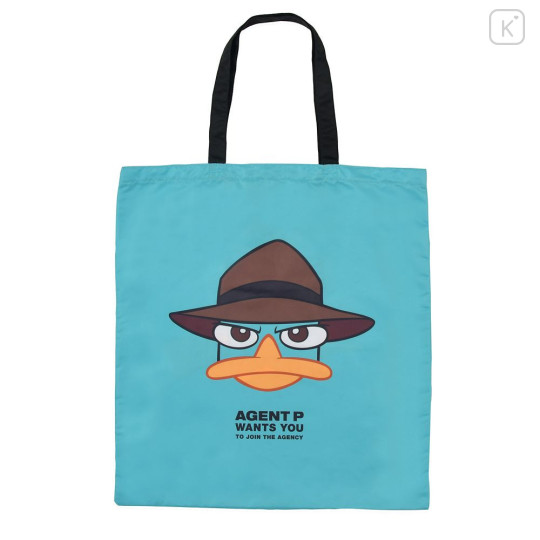 Japan Disney Store Eco Shopping Bag - Perry the Platypus : Turquoise - 3