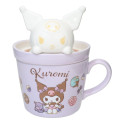 Japan Sanrio Mascot Mug - Kuromi : Cafe Latte Art - 1