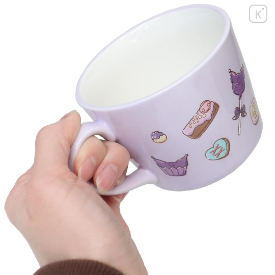 Japan Sanrio Mascot Mug - Kuromi : Cafe Latte Art - 3
