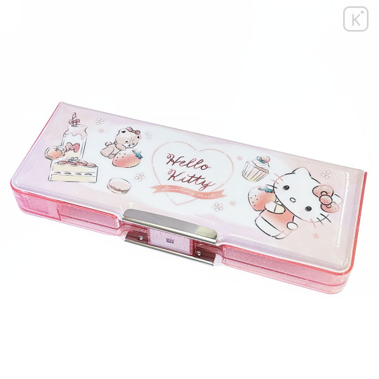 Japan Sanrio Double-sided Pencil Case - Hello Kitty : Tiny Chum Dessert - 1
