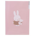 Japan Miffy A4 Clear File Folder - Miffy : Favourite Bear Pink - 1