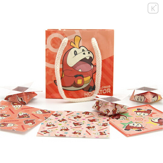 Japan Pokemon Origami Paper With Mini Bag - Fuecoco - 2