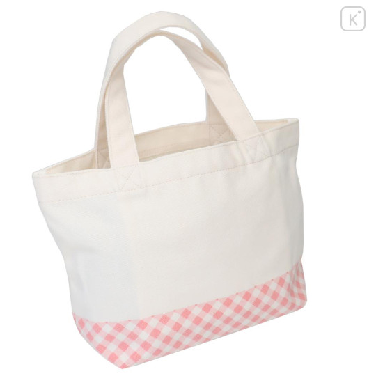 Japan Monchhichi Mini Tote Bag - Chimutan Gingham Pink - 2