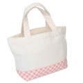 Japan Monchhichi Mini Tote Bag - Chimutan Gingham Pink - 2