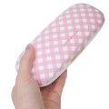 Japan Monchhichi Glasses Case - Chimutan Gingham Pink - 3