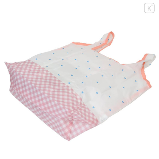Japan Monchhichi Eco Shopping Bag - Chimutan Gingham Pink - 2