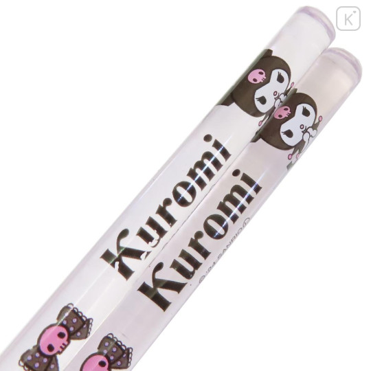 Japan Sanrio Chopsticks 23cm - Kuromi : Smirk Colorful - 3