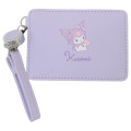 Japan Sanrio Pass Case Card Holder & Reel - Kuromi : Star - 1