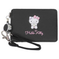 Japan Sanrio Pass Case Card Holder & Reel - Hello Kitty : Star - 1