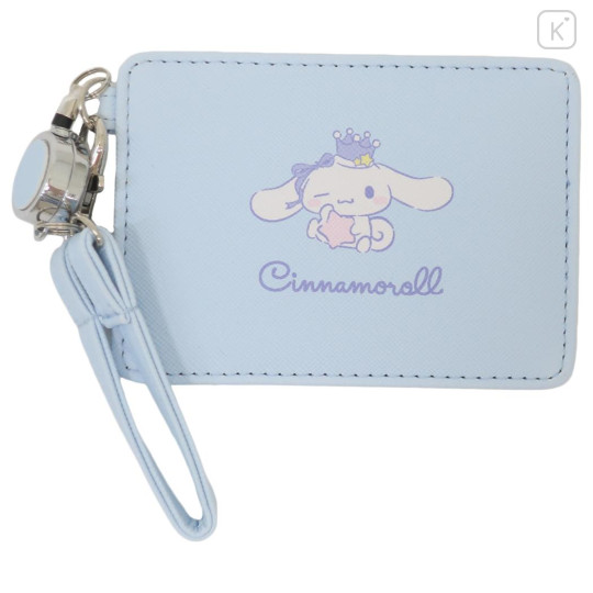 Japan Sanrio Pass Case Card Holder & Reel - Cinnamoroll : Star - 1
