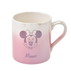 Japan Disney Store Ceramic Mug - Minnie Mouse : Gradient Pink White