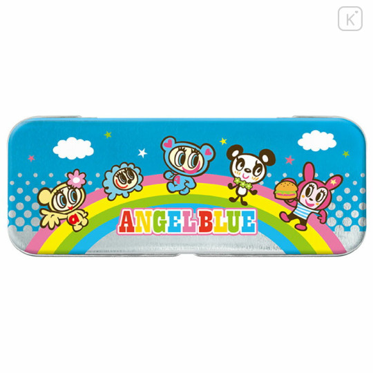 Japan Angel Blue Tin Pencil Case - Rainbow - 1