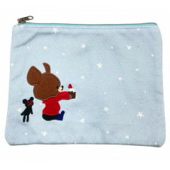 Japan The Bear's School Flat Pouch - Winter Cake Light Blue