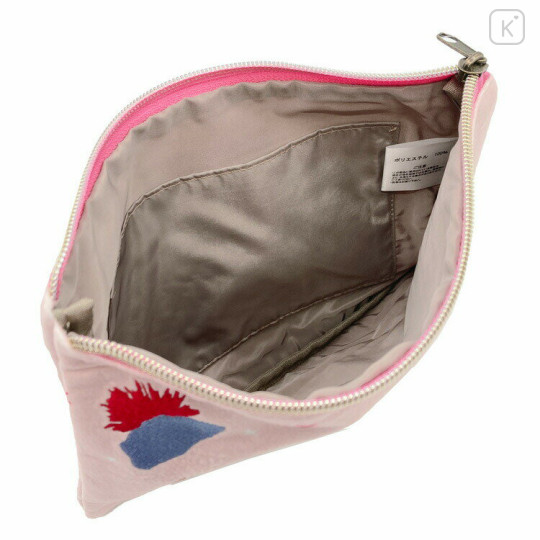 Japan The Bear's School Flat Pouch - Winter Light Pink - 3
