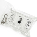 Japan Moomin Joint Free Case 3-Compartment - Little My & Moomintroll & Snufkin : Translucent White - 1