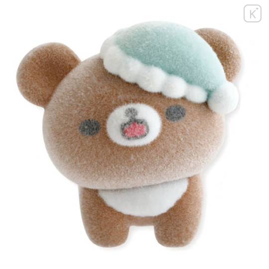 Japan San-X Petit Collection Mascot - Chairoikoguma : Good Night Flocked - 2