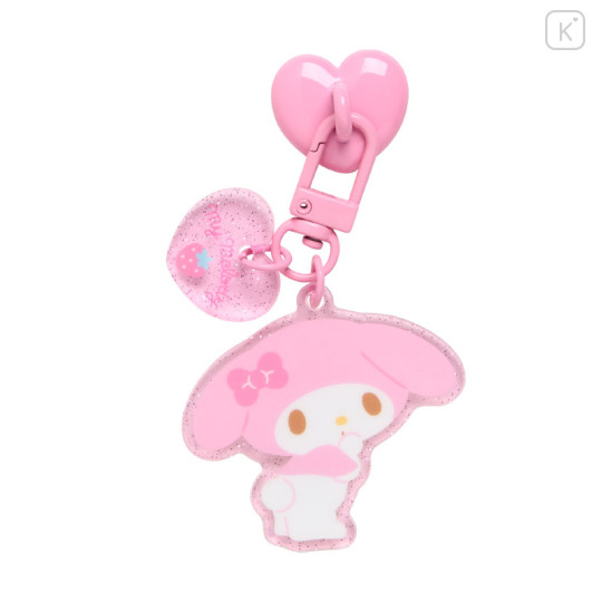 Japan Sanrio Original Keyring Hanger with Mascot Phone Charm - My Melody - 2