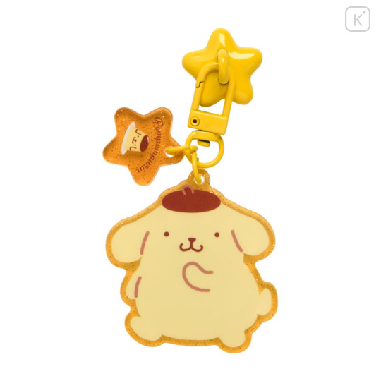 Japan Sanrio Original Keyring Hanger with Mascot Phone Charm - Pompompurin - 2