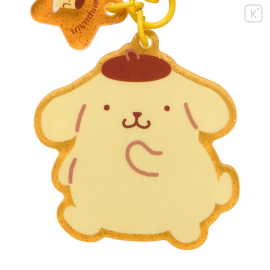 Japan Sanrio Original Keyring Hanger with Mascot Phone Charm - Pompompurin - 3