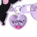 Japan Sanrio Original Keyring Hanger with Mascot Phone Charm - Kuromi - 4