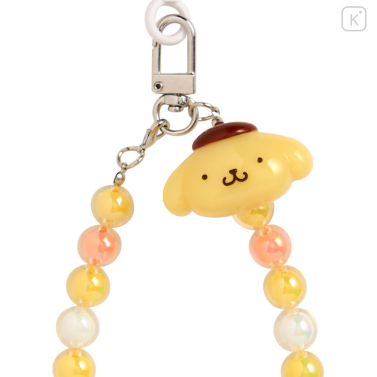 Japan Sanrio Original Beaded Hand Strap Phone Charm - Pompompurin - 3