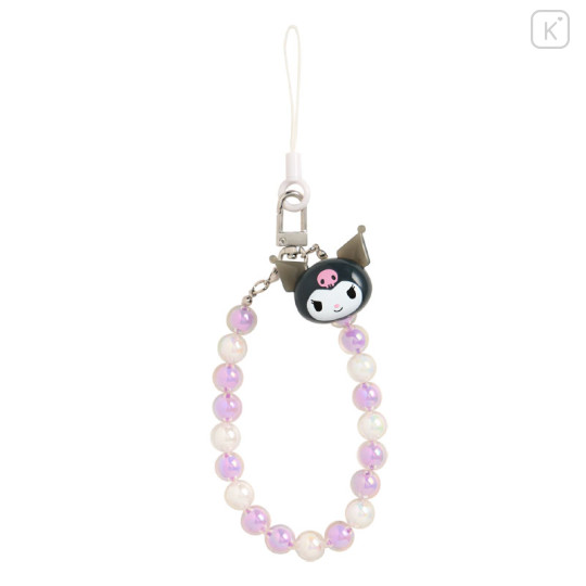 Japan Sanrio Original Beaded Hand Strap - Kuromi - 1