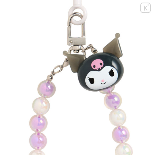 Japan Sanrio Original Beaded Hand Strap - Kuromi - 3