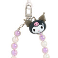 Japan Sanrio Original Beaded Hand Strap - Kuromi - 3