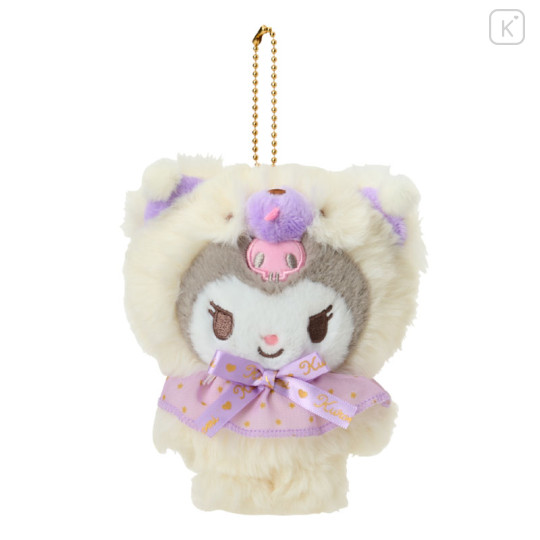 Japan Sanrio Original Mascot Holder - Kuromi : Fluffy Doll - 1
