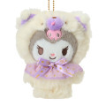 Japan Sanrio Original Mascot Holder - Kuromi : Fluffy Doll - 2