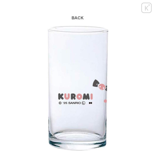 Japan Sanrio Glass Tumbler - Kuromi : Smirk - 2