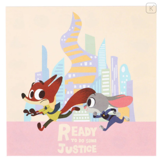 Japan Disney Square Memo Pad - Zootopia : Ready To Do Some Justice - 1