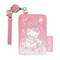 Japan Sanrio Pass Case Card Holder & Reel - Hello Kitty : Moon - 1